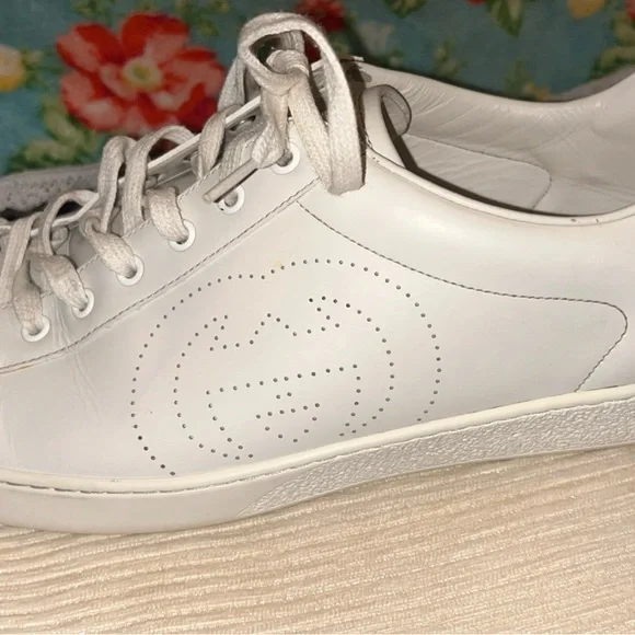 Gucci Embossed White Sole Sneakers - Picture 8 of 15